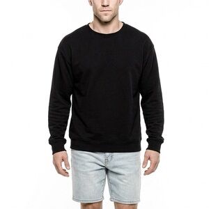 Athletic Works Black Sweatshirt with Tan Accents